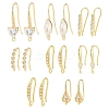 16Pcs 8 Styles Brass Earring Hooks KK-YW0003-83-1