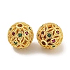 Rack Plating Brass Cubic Zirconia Beads KK-L215-330C-G-2