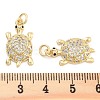 Brass Pave Clear Cubic Zirconia Pendants KK-U009-12F-G-3