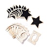 Star Wooden Mini Chalkboard Signs AJEW-M035-08-5