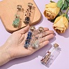 5Pcs 5 Styles Gemstone Chips Bonsai Tree in Column Glass Wish Bottles AJEW-YW0001-58-3