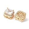 Brass Micro Pave Cubic Zirconia Beads KK-A253-20G-04-2