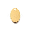Ion Plating(IP) 304 Stainless Steel Stamping Blank Tag Pendants STAS-S028-02G-1