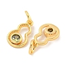 Brass Micro Pave Cubic Zirconia Pendants KK-P275-34G-2