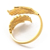 304 Stainless Steel Double Wing Open Cuff Ring LS-RJEW-F149-01G-3