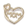 Brass Micro Clear Cubic Zirconia Pendants LS-ZIRC-F120-045G-2