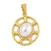 Flat Round Ion Plating(IP) 304 Stainless Steel Pendants STAS-U024-06G-1