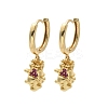 Brass Cubic Zirconia Hoop Earrings EJEW-Q015-01G-A-2