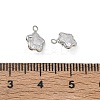 Brass Pave Clear Cubic Zirconia Charms CU-CBAD360-03P-02-3