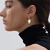 12Pcs 201 Stainless Steel Huggie Hoop Earring Findings STAS-SC0010-30G-4