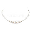 Round Shell Pearl Graduated Beaded Necklaces NJEW-JN05864-2