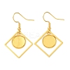 304 Stainless Steel Earring Cabochon Settings STAS-D267-01B-G-1