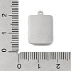304 Stainless Steel Pendant Rhinestone Settings STAS-D192-05P-3
