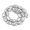 Electroplated Glass Beads Strands GLAA-H039-04B-2