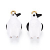 304 Stainless Steel Enamel Pendants STAS-N124-12G-1