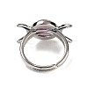Natural Amethyst Adjustable Rings RJEW-K271-01P-07-3