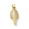 Rack Plating Brass with Cubic Zirconia Pendants KK-Z086-35G-1