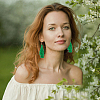 6 Pairs 6 Colors Cotton Triple Layer Tassel Dangle Earrings EJEW-AN0001-64-5