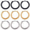 18Pcs 3 Colors 303 Stainless Steel Twist Hoop Earrings for Women EJEW-SC0001-81C-1