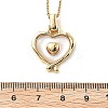 Heart 304 Stainless Steel Cat Eye Pendant Necklaces for Women NJEW-D288-06G-3