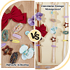 6Pcs 3 Colors PU Leather Bow Storage Wall Pendant Decoration HJEW-OC00105-5