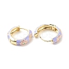 Daisy Flower Enamel Hoop Earrings LS-EJEW-G290-01G-B-2