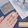60Pcs 2 Styles Brass Pave Clear Cubic Zirconia Flat Round Link & Charms Findings Kits KK-AR0001-83-3