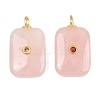 Natural Rose Quartz Pendants G-F837-04B-1