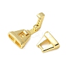 Brass Micro Pave Cubic Zirconia Fold Over Clasps KK-P290-21G-2