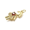 Brass Micro Pave Cubic Zirconia Pendants KK-Z100-19G-02-2