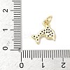 Brass Micro Pave Cubic Zirconia Charms ZIRC-I356-13G-02-3