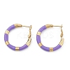 PVD Vacuum Plating 201 Stainless Steel Enamel Hoop Earrings for Women EJEW-B016-33D-4