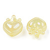 UV Plating Rainbow Iridescent Acrylic Beads OACR-T027-01-A02-2