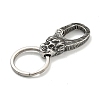 Tibetan Style 316 Surgical Stainless Steel Fittings with 304 Stainless Steel Key Ring FIND-Q101-04AS-2