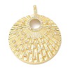 Brass Micro Pave Cubic Zirconia Pendants KK-K298-47G-1
