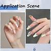 10 Rolls PET Lace Flower Nail Foils Floral Transfer Paper STIC-WH20010-16F-6