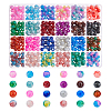 480Pcs 24 Colors Drawbench Glass Round Beads GLAD-DC0001-01-1