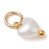 ABS Imitation Pearl Charms PALLOY-JF03222-02-3
