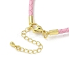 3MM Braided Round Imitation Leather Cord Bracelet Making MAK-S075-01G-R-2