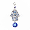 Glass Turkish Blue Evil Eye Pendant Decoration LS-HJEW-I008-06AS-1