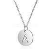 Non-Tarnish 201 Stainless Steel Initial Pendants Necklaces LS-NJEW-S069-TN507-A-1