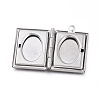 Non-Tarnish 304 Stainless Steel Locket Pendants STAS-K192-08P-2