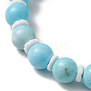 Summer Beach Natural Shiva Eye Shell Bead Bracelets BJEW-JB10313-03-5