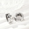 304 Stainless Steel Polishing Effect Hoop Earrings EJEW-M001-37P-3