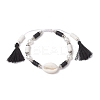 Natural Cowrie Shell Braided Bead Bracelets BJEW-JB11498-2