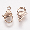 Ion Plating(IP) 304 Stainless Steel Lobster Claw Clasps STAS-P185-12-RG-2