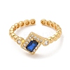 Rack Plating Brass Cuff Rings RJEW-D008-13G-2