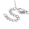 Natural Quartz Crystal Nuggets Pendant Necklace with 304 Stainless Steel Cable Chains NJEW-JN03844-8