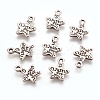 Gift Ideas for Men On Valentines Day Tibetan Style Alloy Star Carved Word Just for You Message Charms LS-LF1272Y-1