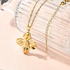 Summer Beach 304 Stainless Steel Pendant Rope Chain Necklaces for Women LS-STAS-Z108-01G-06-2